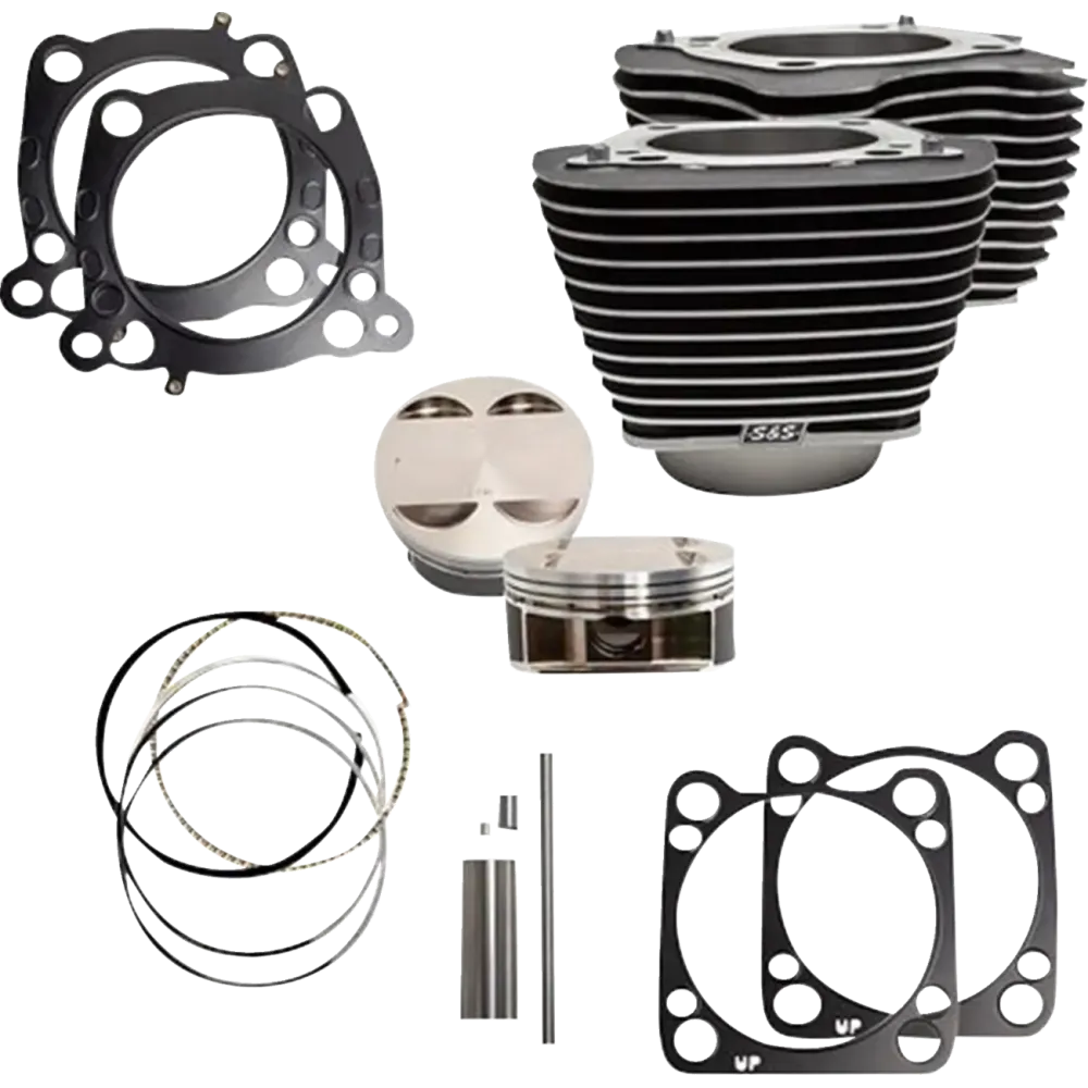 Cylinder Kit — 4.25" bore, 4.5" stroke, 128 cu in, Wrinkle Black