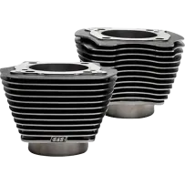 Conjunto de cilindros — diámetro 4.250", aletas resaltadas, granito negro