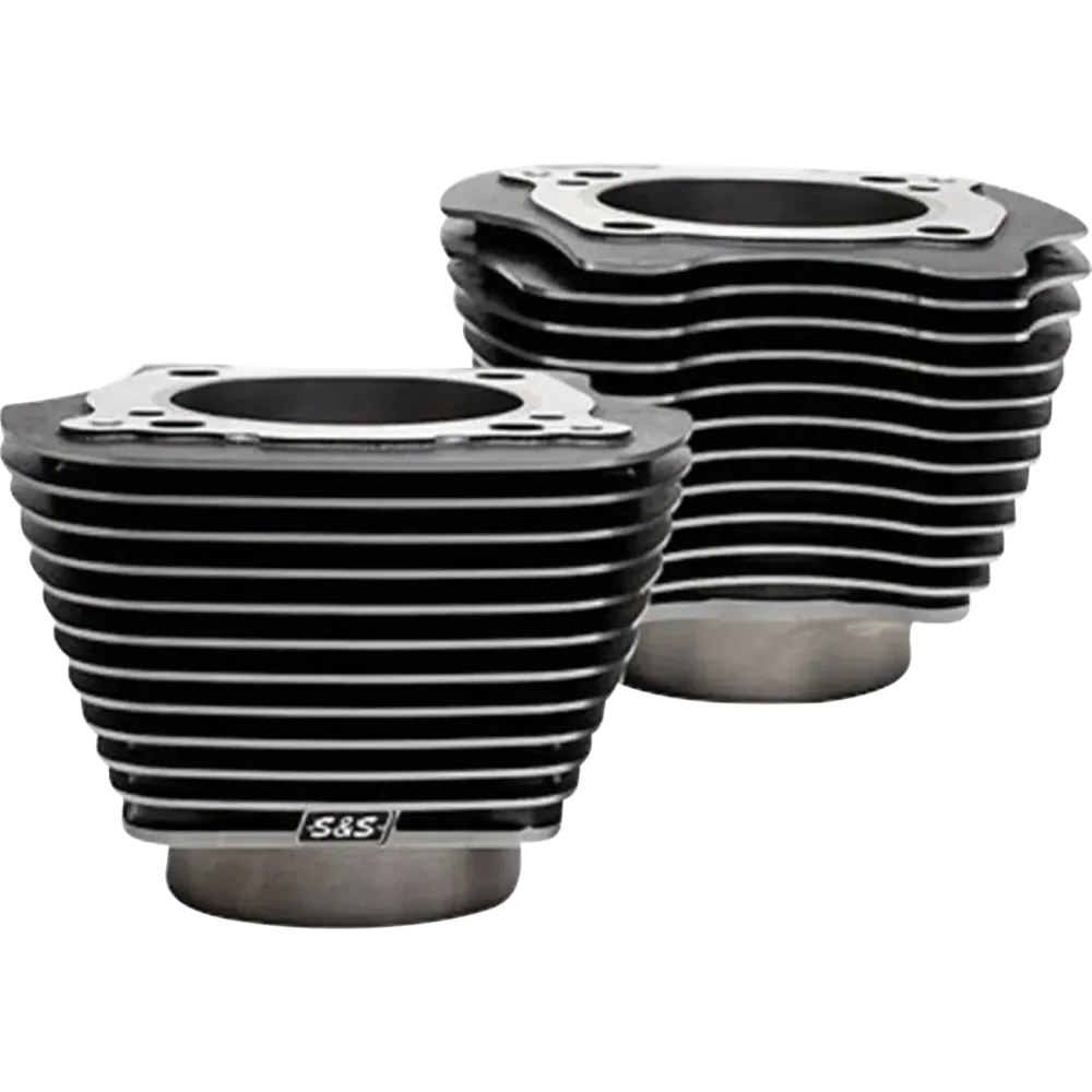 Conjunto de cilindros — diámetro 4.250", aletas resaltadas, granito negro