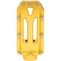 Pedal de freno Aggressor — anodizado dorado, aluminio 6061