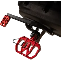 Reposapiés Mini Aggressor — 12,1 cm, 89 mm, rojo anodizado