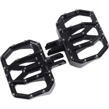 Reposapiés Mini Aggressor — delantero, 12.1 cm (4-3/4"), 89 mm (3-1/2"), negro anodizado