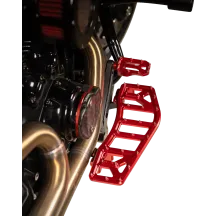 Aggressor Reposapiés — 30,5 cm x 11,43 cm, Rojo anodizado