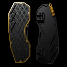 Reposapiés — Montaje con pernos, Negro