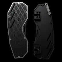 Reposapiés — Montaje atornillado, negro