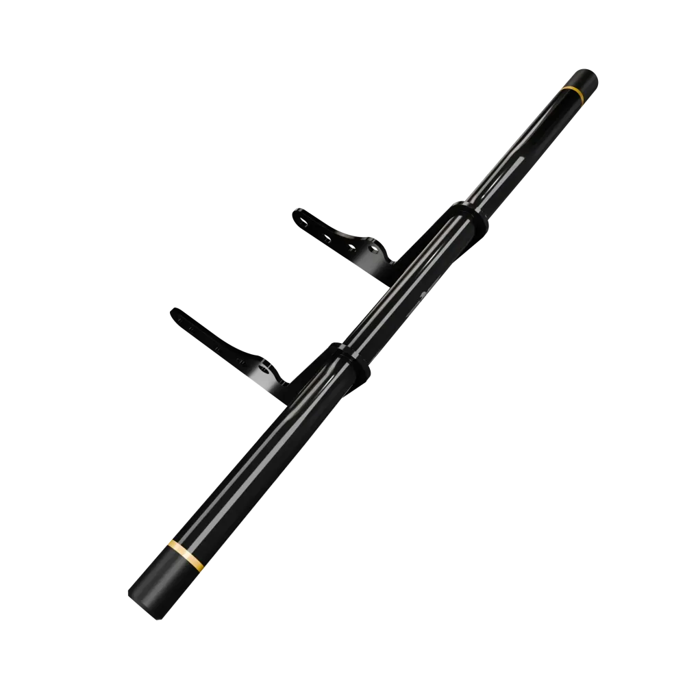 Barra protectora para motocicleta — Negro, Aluminio, montaje atornillado