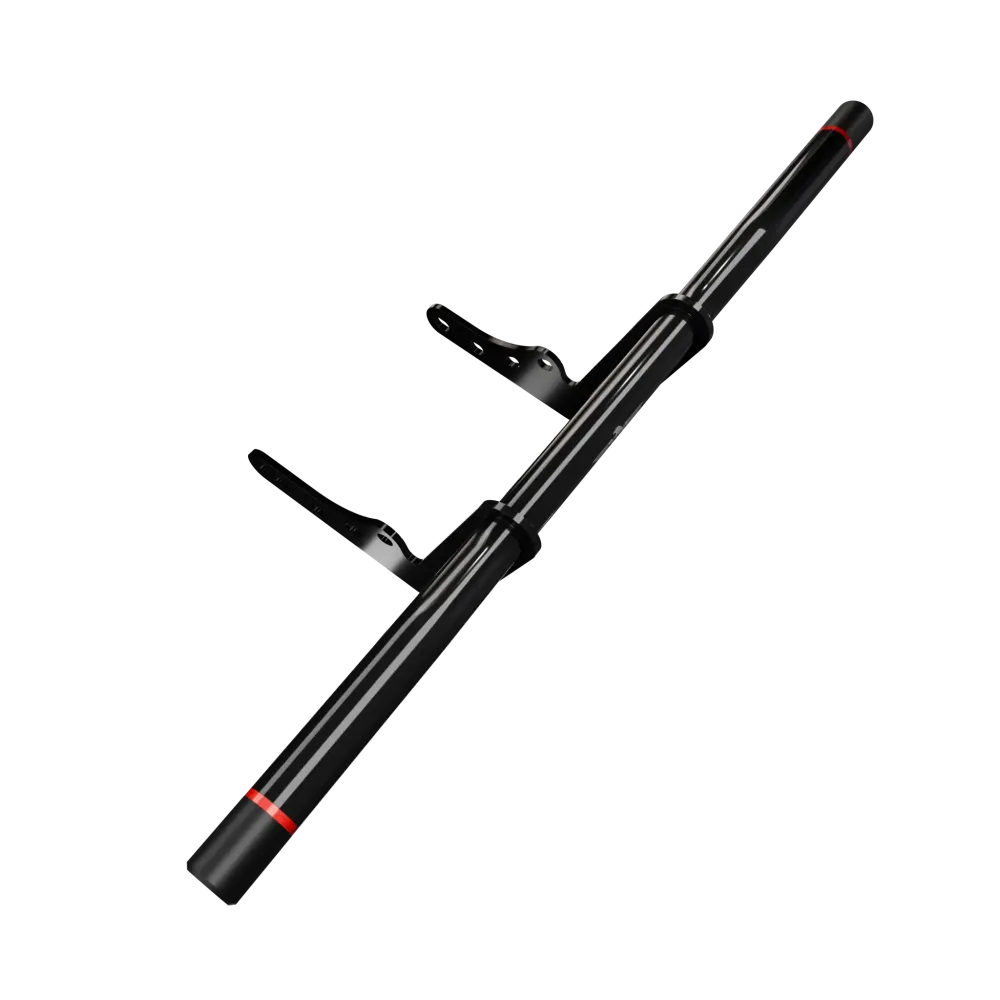 Barra protectora para motocicleta — Negro, montaje atornillado