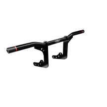 Barra protectora para motocicleta — Negro, montaje atornillado