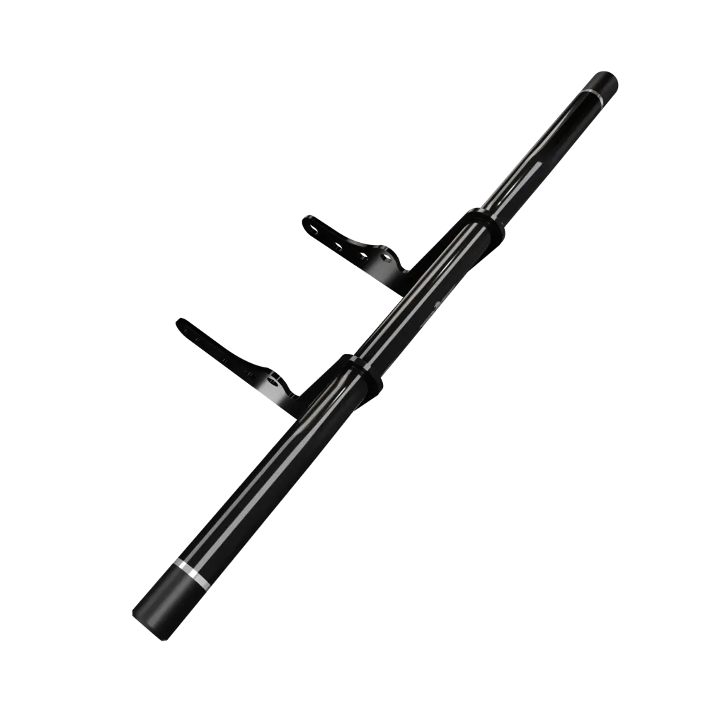 Barra de protección para motocicleta — Montaje en chasis atornillado, negro