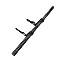 Barra de protección para motocicleta — montaje al chasis, fijación atornillada, negra