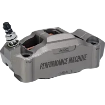 Pinza Delantera de Montaje Radial Serie Race con Tecnología ARC — 4 pistones, rotor 0.200 in, espaciado de pernos 108 mm, Gris/G