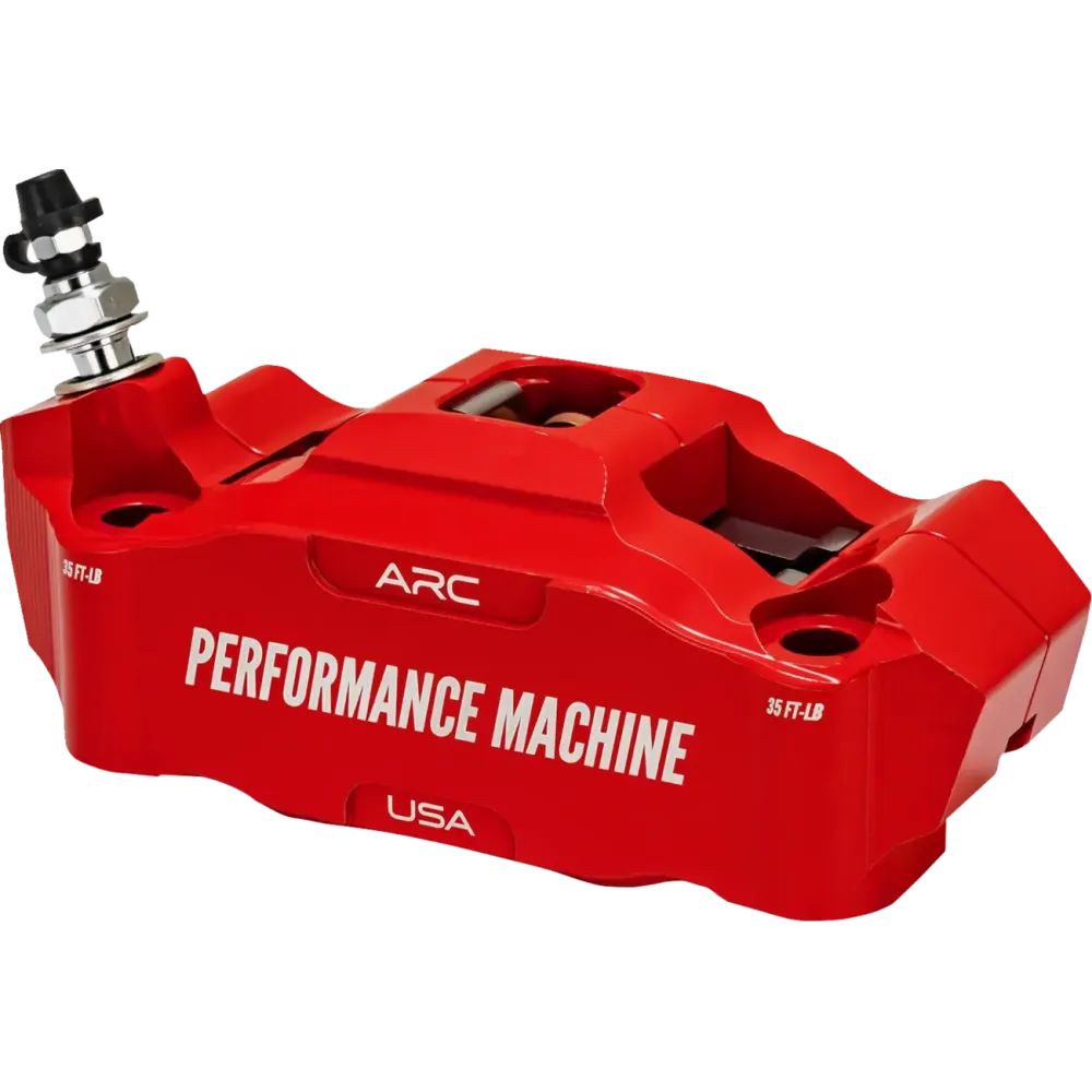 Pinza de freno delantera Race Series de montaje radial con tecnología ARC — 108 mm separación de pernos, Rojo