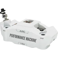 Pinza delantera de montaje radial Serie Race con tecnología ARC — 4 pistones, trasera izquierda, blanco