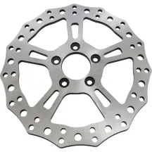 Jagged Brake Rotor — 300 mm outside diameter, 5-hole bolt pattern, Silver