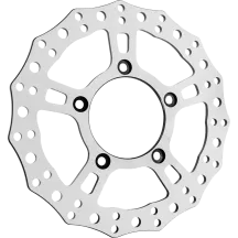 Jagged Brake Rotor — 300 mm outside diameter, 5-hole bolt pattern, Silver