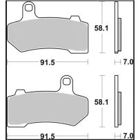 Brake Pad Sinter SP Prime Line — 7 mm thickness, 91.5 mm length