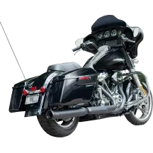 Swindler Exhaust Conversion Kit 2-into-1 — 4" outer diameter, right mounting, Guardian Black