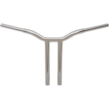 Kage Fighter Manillar recto con riser soldado — 30" ancho, 16" elevación, 3-1/2" riser c-c, 1-1/4" diámetro, Cromo