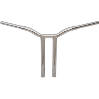 Kage Fighter Manillar recto con riser soldado — 30" ancho, 16" elevación, 3-1/2" riser c-c, 1-1/4" diámetro, Cromo