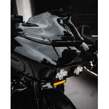 Genesis® 4 Dynamic LED Road Glide® Windshield Trim — HD, Black, Smoke lens, Pair