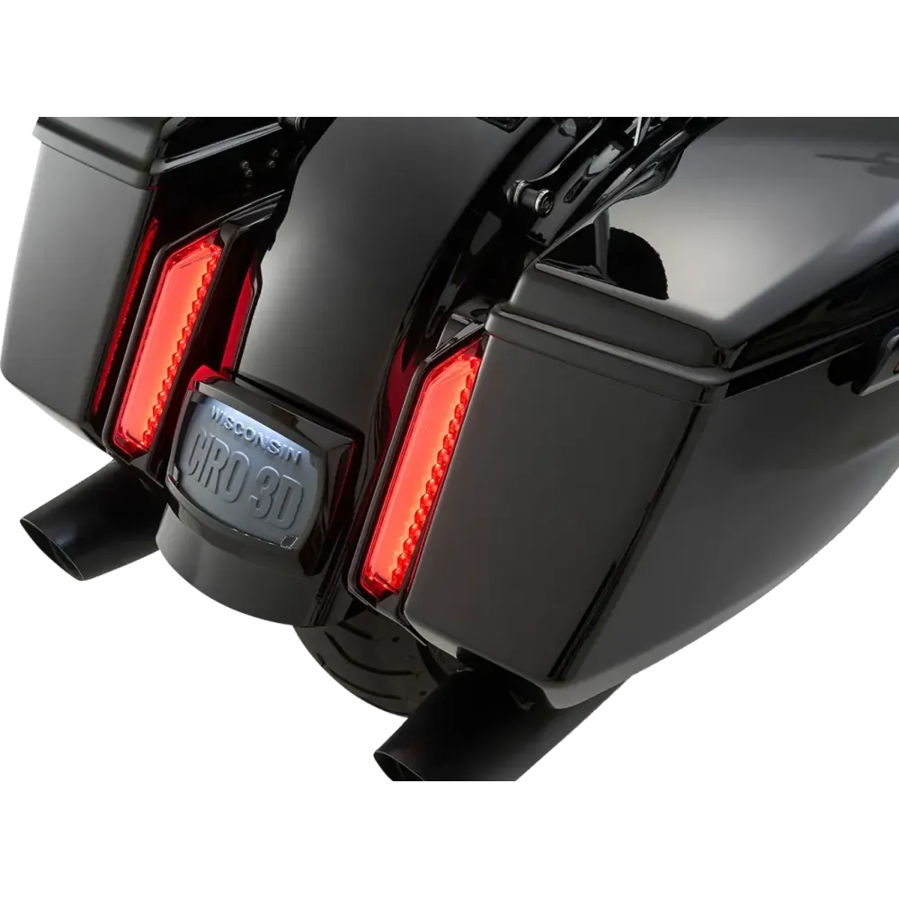 Panel de relleno para luces traseras — Harley-Davidson®, negro, lente ahumada