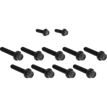 Cam Cover/Point Cover Titanium 12-Point Bolt Kit — Titanium, 12-point, Black