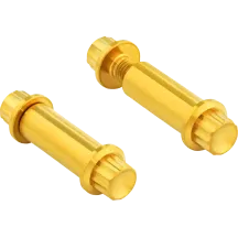 Foot Peg Titanium 12-Point Bolt Kit — Gold