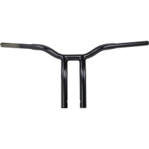 Manillar Kage Fighter con riser curvado soldado — 12" de altura, 30" de ancho, 3-1/2" centro a centro, 1-1/4" de diámetro, Negro