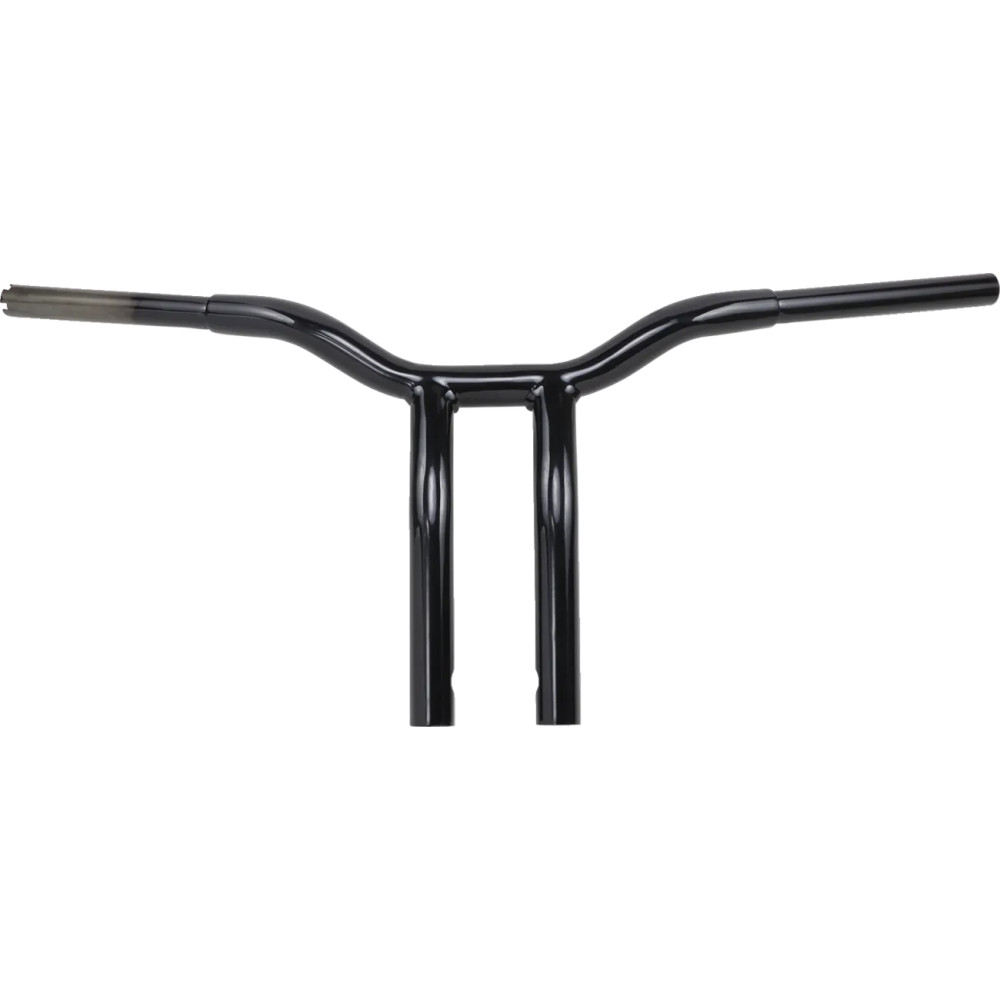 Manillar Kage Fighter con riser curvado soldado — 12" de altura, 30" de ancho, 3-1/2" centro a centro, 1-1/4" de diámetro, Negro