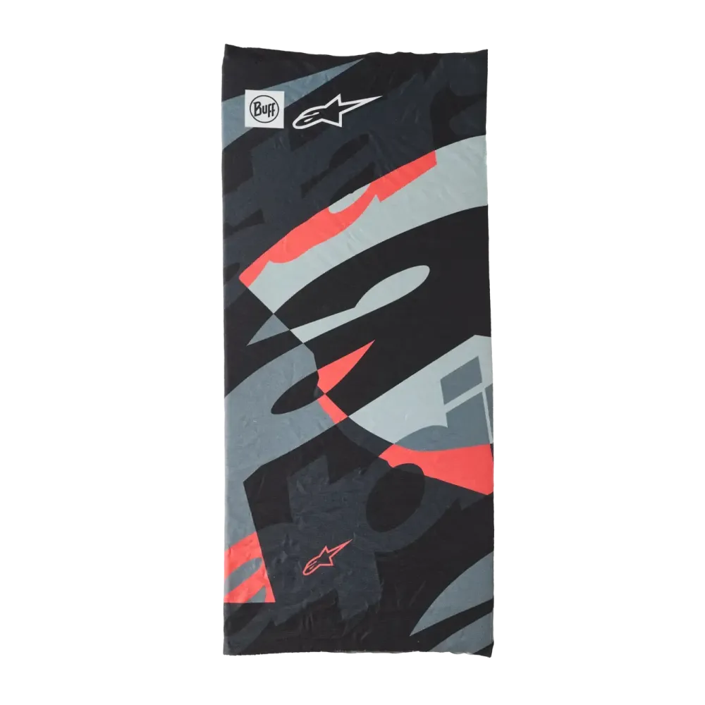 BUFF® Mogress Tubo de Cuello — Talla única, Negro, Rojo fluorescente