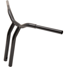 Manillar Kage Fighter con riser doblado soldado — elevación 16", ancho 30", separación 3-1/2" entre centros, diámetro 1-1/4", ne