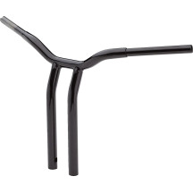 Manillar Kage Fighter con riser doblado soldado — elevación 16", ancho 30", separación 3-1/2" entre centros, diámetro 1-1/4", ne