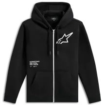 Transverse Zip Hoodie — Black, S