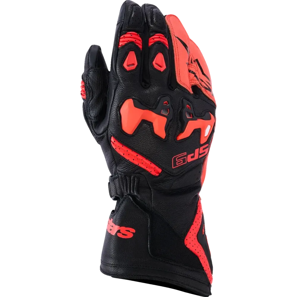 ALPINESTARS (ROAD) GLOVE SP-9 BLACK/RED FLUO XL