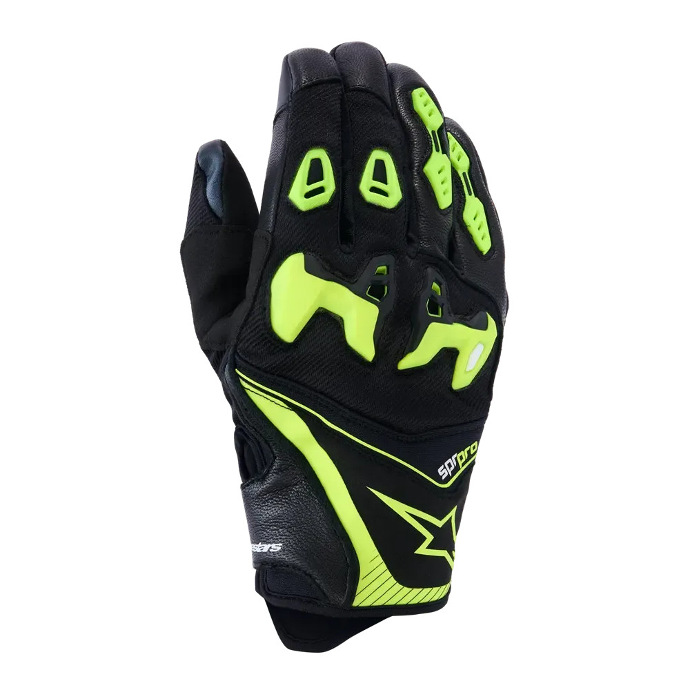 SP-R Pro Gloves — L, Black/Fluorescent Yellow
