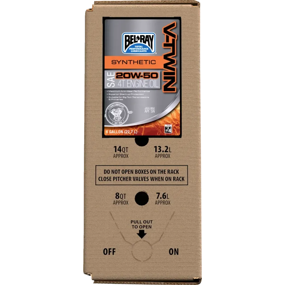 Aceite de motor sintético 4 tiempos V-Twin — 20W-50, 22,7 L (6 US gal.), Twin Cam y M8