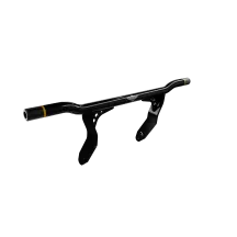 Barra de protección para motocicleta — negro brillante, montaje en chasis, fijación atornillada