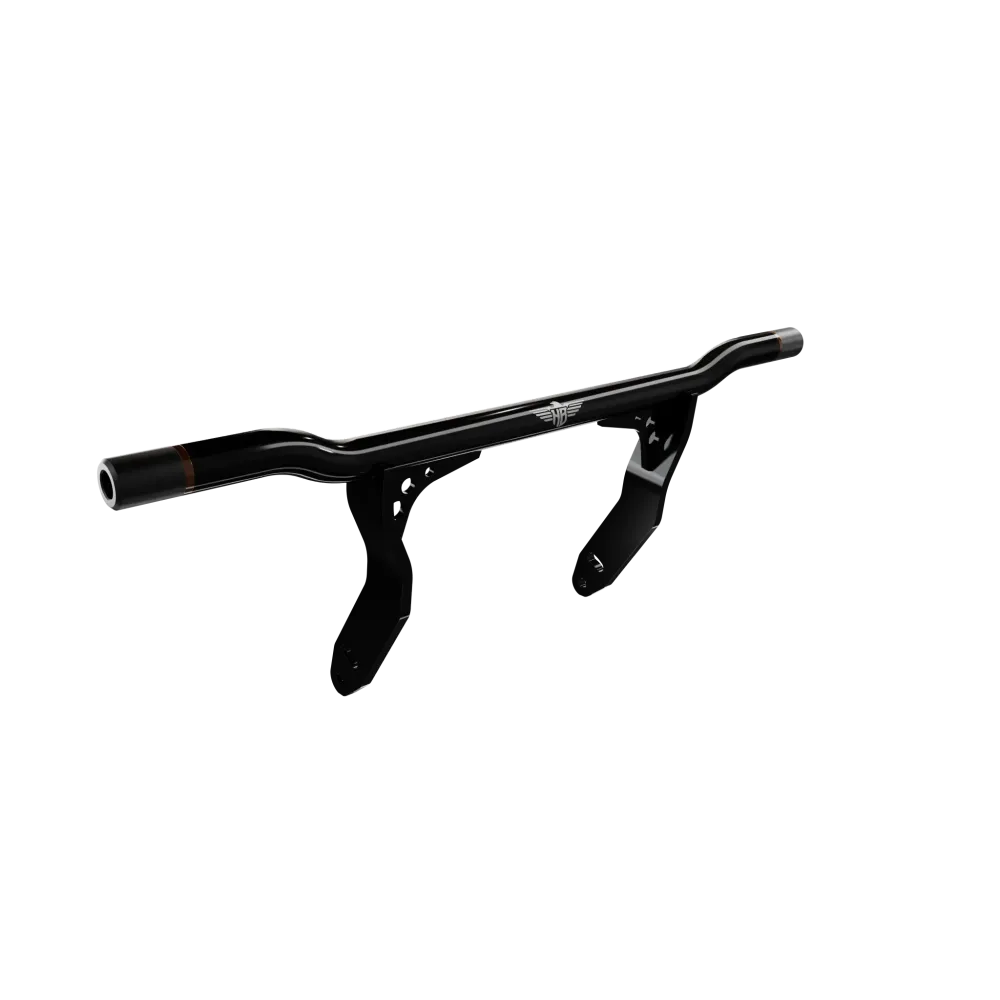 Barra de protección para motocicleta — Negro, montaje atornillado al bastidor