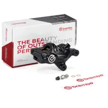 484 Logopuro Brake Caliper Upgrade Line — 4-piston, 292 mm (11.5 in), Front right, Black