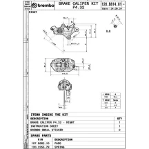 484 Logopuro Brake Caliper Upgrade Line — 4-piston, 292 mm (11.5 in), Front right, Black