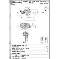 484 Logopuro Brake Caliper Upgrade Line — 4-piston, 292 mm (11.5 in), Front right, Black