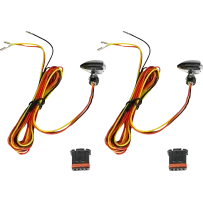 Intermitentes Micro Bullet V2 LED — 12–16 V, cromado, ámbar/rojo