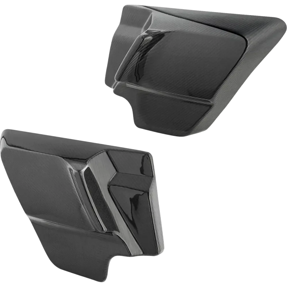 Carbon Fiber Side Covers — Pair, Black gloss