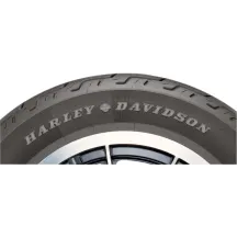 Neumático D402 — MT90B16, franja blanca, delantero