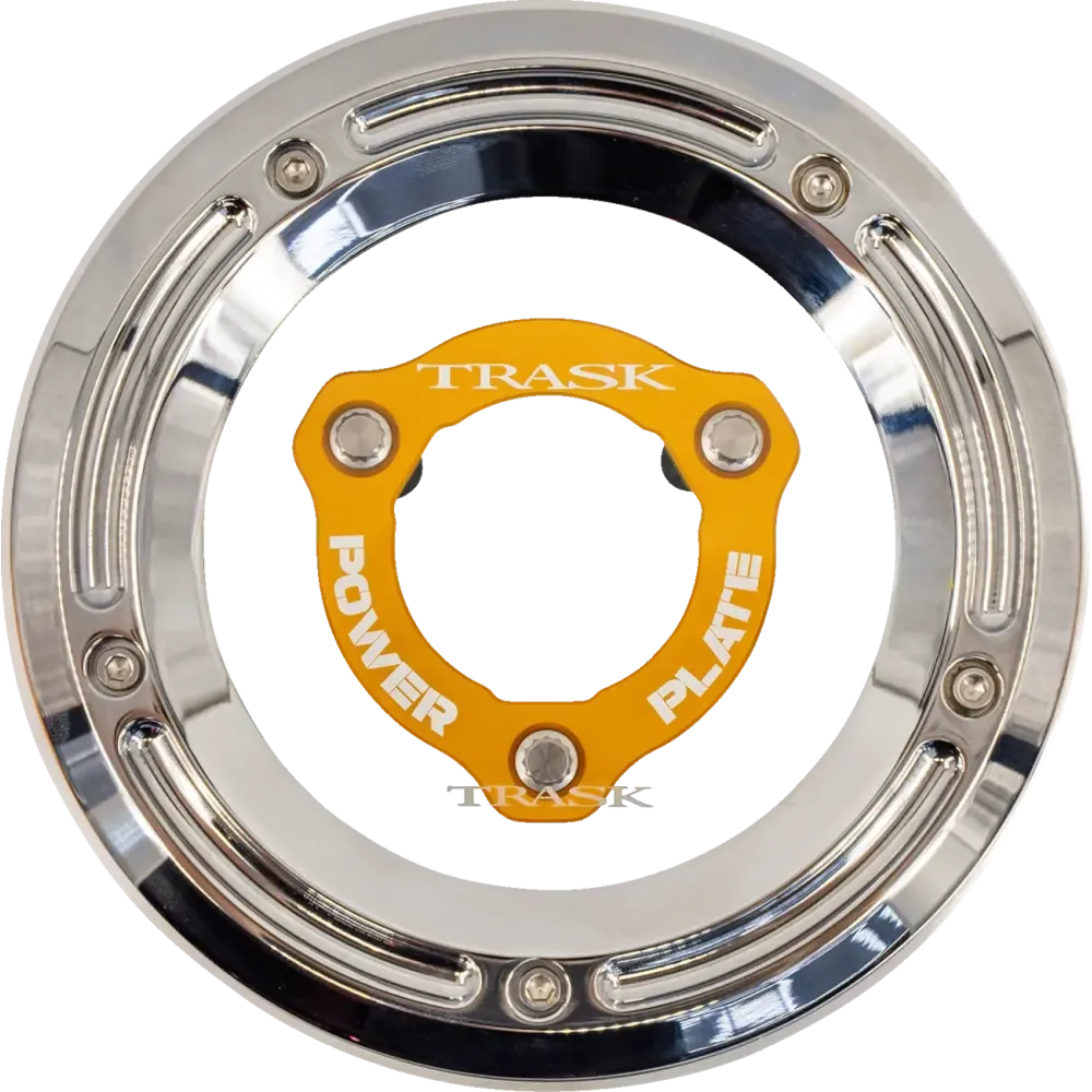 Kit de tapa derby y placa de potencia — Cromo, Dorado