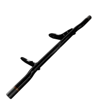 Barra de protección para motocicleta — Montaje atornillado, Aluminio, Negro