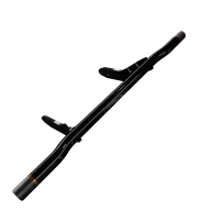 Barra de protección para motocicleta — Montaje atornillado, Aluminio, Negro