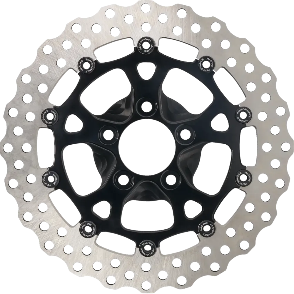 Rotor de freno — 320 mm, 5 orificios, Anodizado negro/cromo