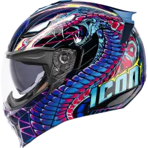 Threshold™ Synthwave Lazer Cobra Modular Helmet — Size S, blue gloss