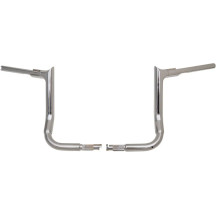 1-1/2" EZ Install Pointed Top Handlebar — 1-1/2" dia, 1" clamp, 12" rise, 36" width, Chrome